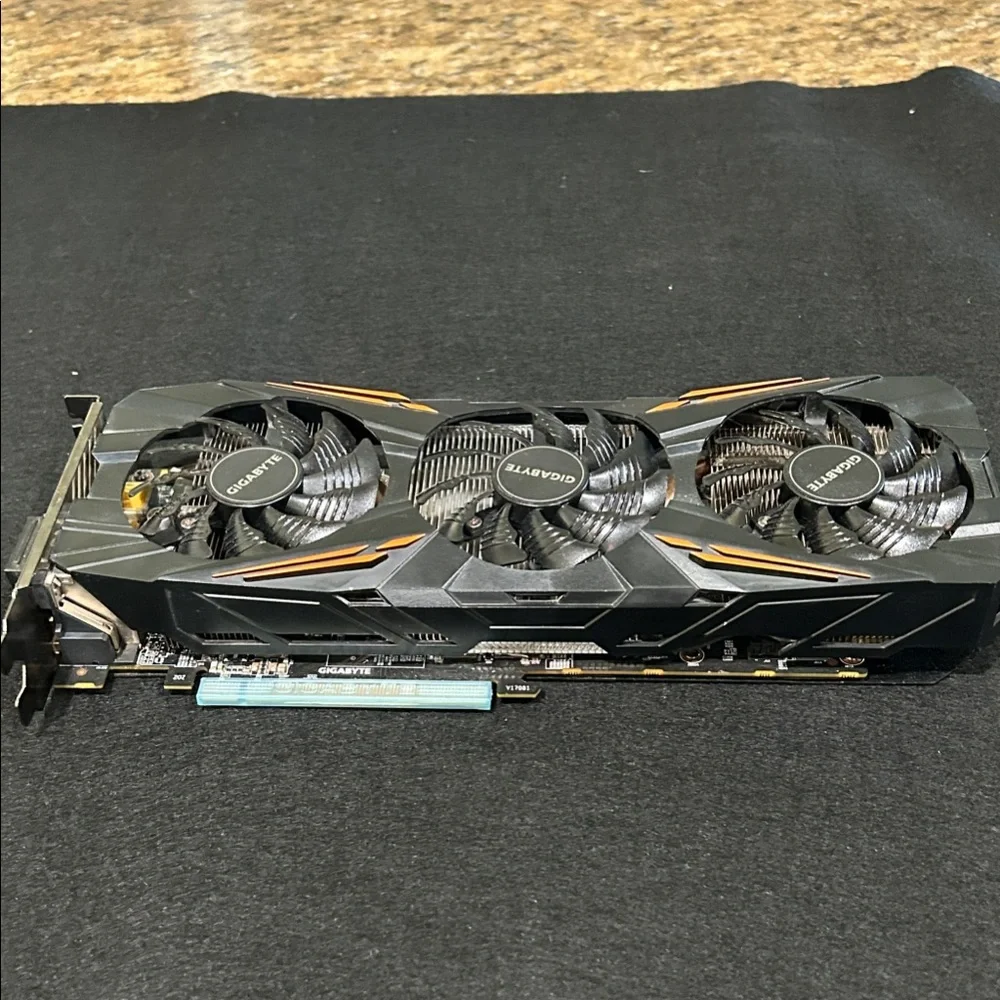 GIGABYTE Triple Fan Black and Orange Graphics Card